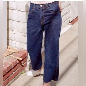 BRANDY MELVILLE John Galt Straight Leg High Rise Jeans Dark Wash Size Small